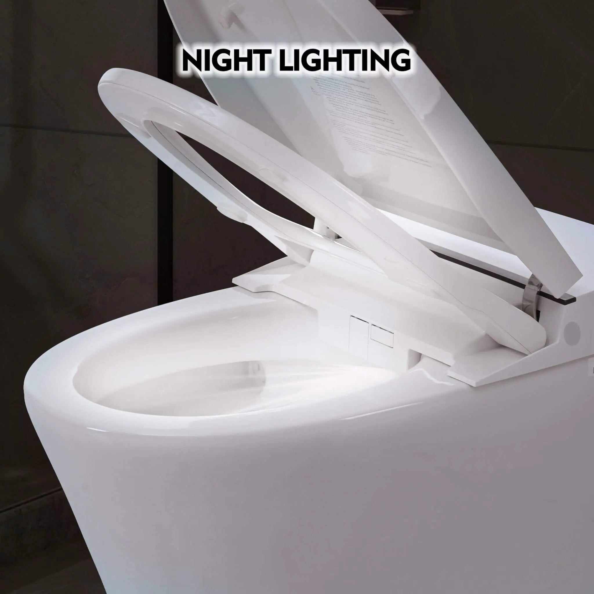 Nuvia 1/1.28 GPF Smart Compact Dual Flush Tankless Toilet Bidet Combo With Self-Cleaning Nozzle And Foot Sensor Flush (SAK58021) by SAKSBY WHOLESALE