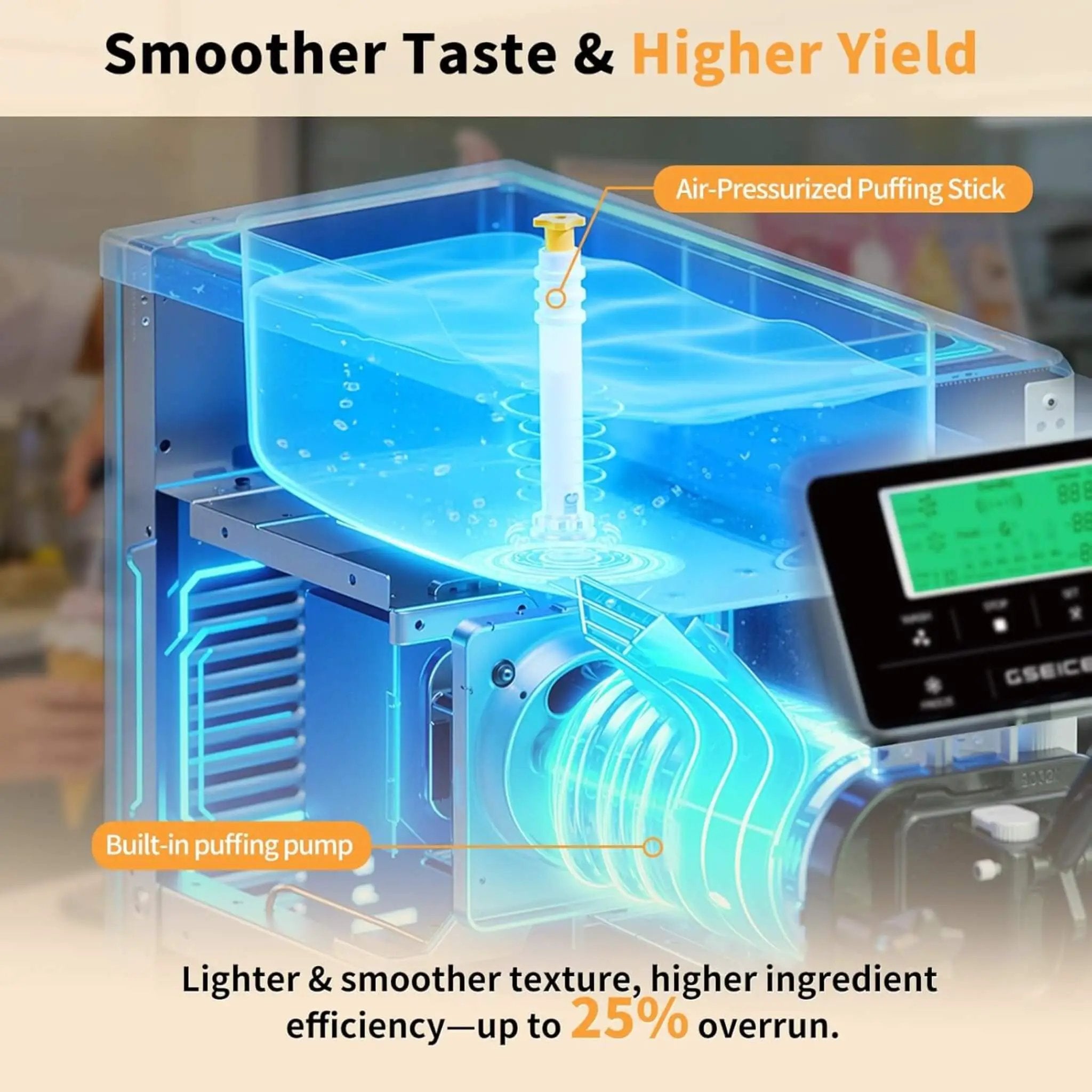 1.6-Gal Single-Flavor Soft Serve Ice Cream Maker With Pre Cool (SAK96024) by SAKSBY WHOLESALE