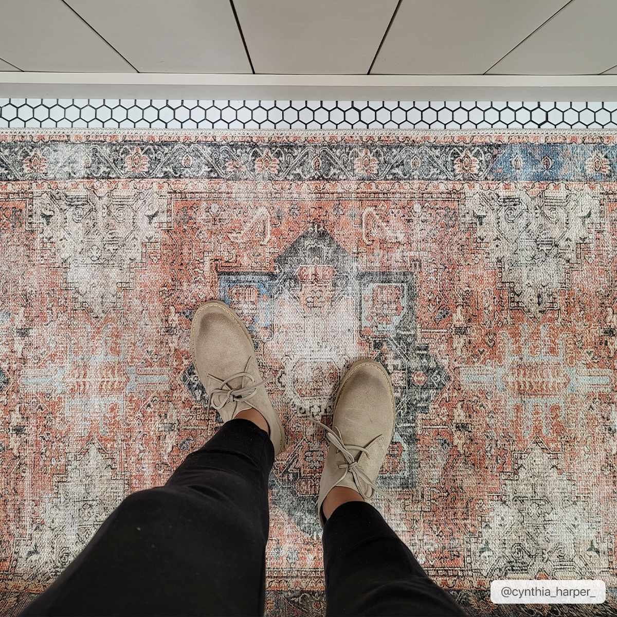 Rosman Distressed Washable Rug, photo 10 of 32