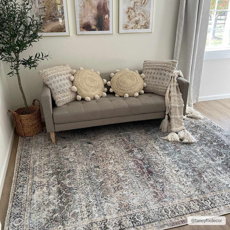 Olive Holi-2304 Washable Area Rug by Boutique Rugs