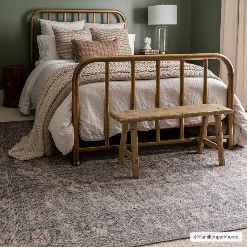 Dusty Sage Greenpoint Medallion Washable Area Rug by Hauteloom