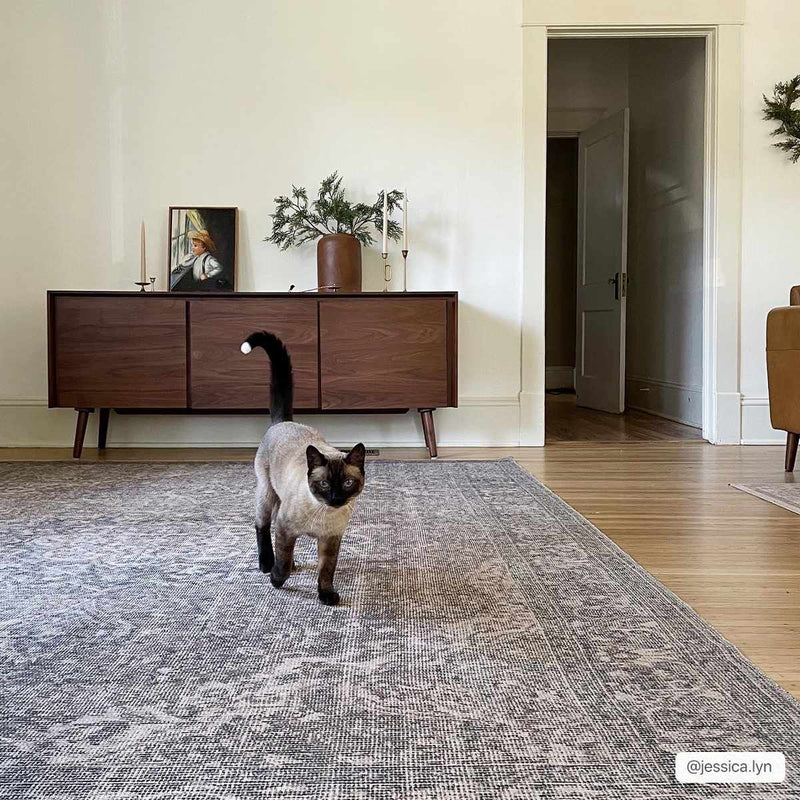 Greenpoint Dusty Blue Washable Rug by Boutique Rugs