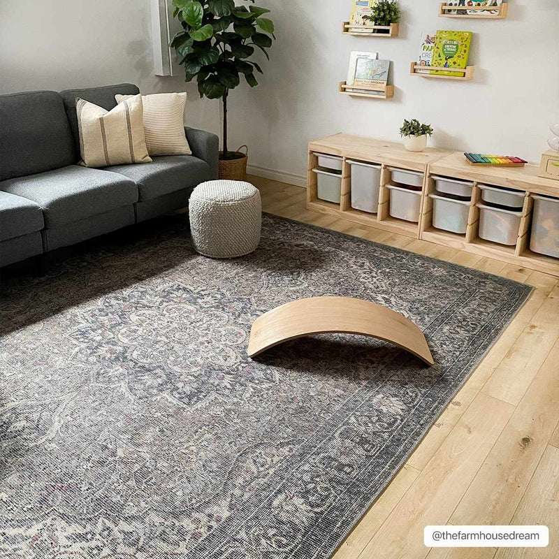 Dusty Sage Greenpoint Medallion Washable Area Rug by Hauteloom