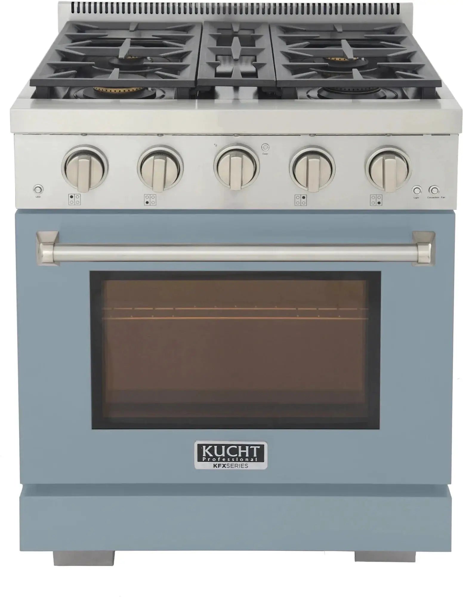Kucht 30" Freestanding Professional Gas Range KFX3000X-LB by Farmhouse Kitchen and Bath