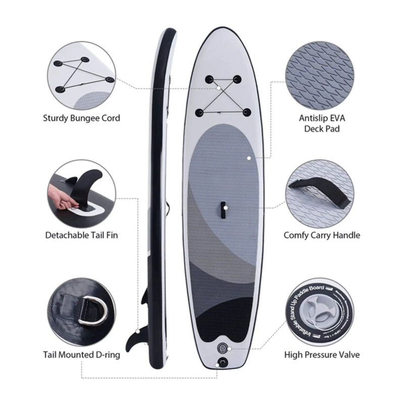 10FT Inflatable Blow Up SUP Paddle Board W/ Carrying Bag & Pump (SAK43678) by SAKSBY WHOLESALE