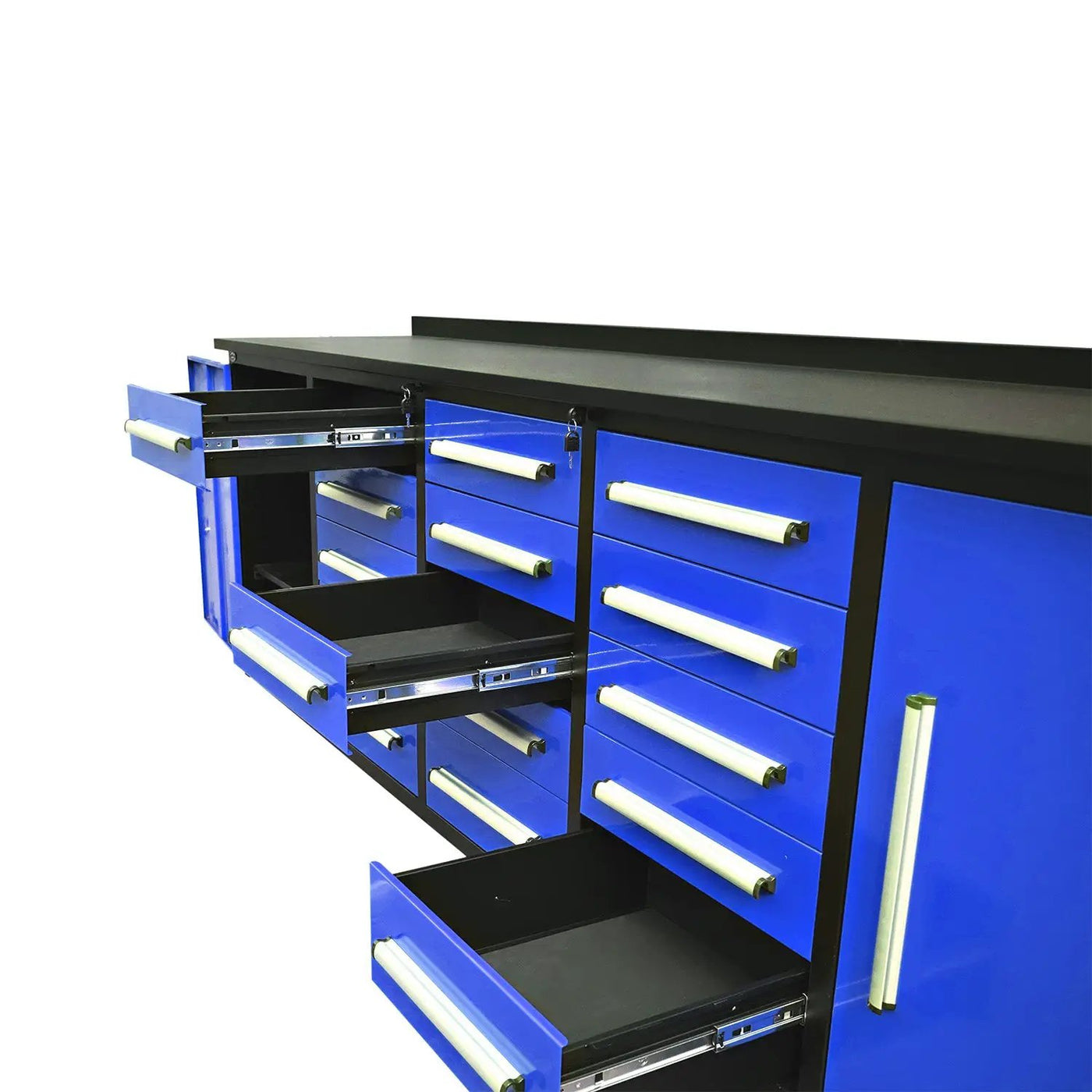10ft Workbench Storage Cabinet with 15 Drawers & 2 Cabinets by Chery Industrial