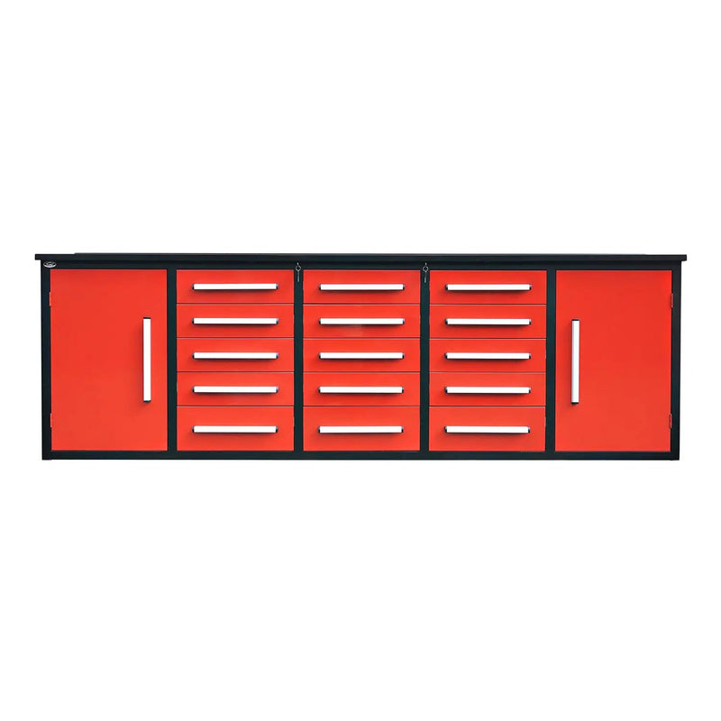 10ft Workbench Storage Cabinet with 15 Drawers & 2 Cabinets by Chery Industrial
