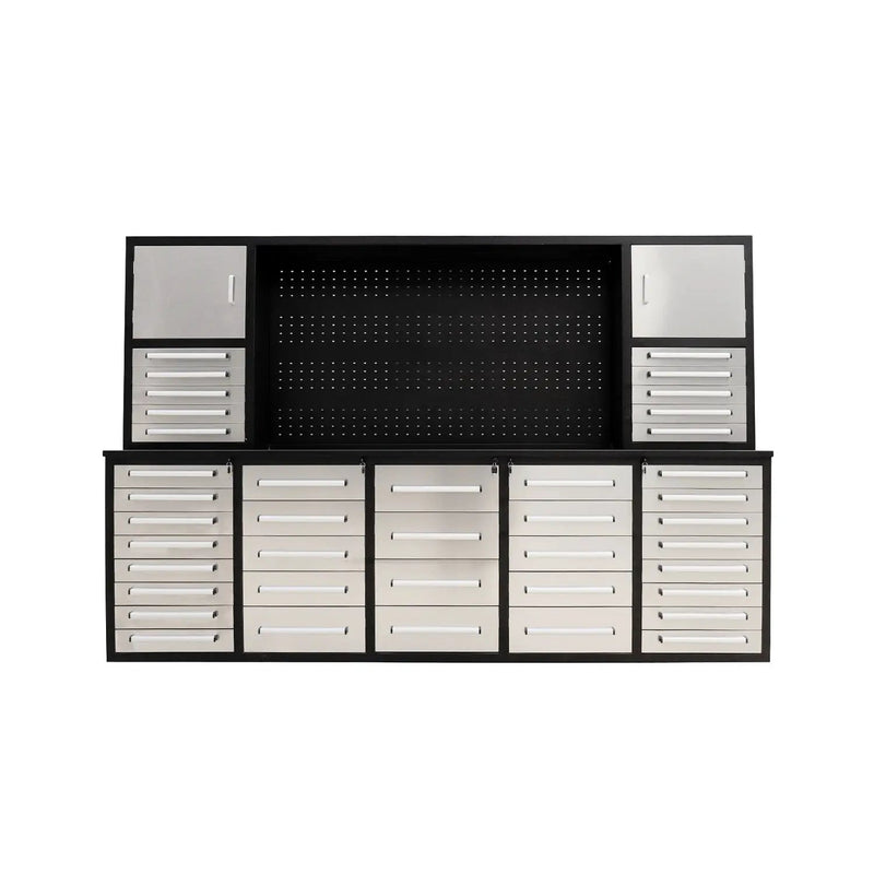10ft Workbench Cabinet(40 Drawers, 2 Cabinets & 1 Pegboard) by Chery Industrial
