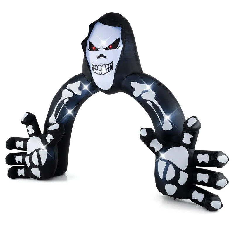 Halloween Inflatable Grim Reaper Archway with Stakes and Water Bags by DirectDeals
