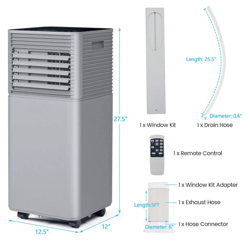 10K BTU Portable Room Air Conditioner Unit With Dehumidifier And Fan Mode (SAK30782) by SAKSBY WHOLESALE