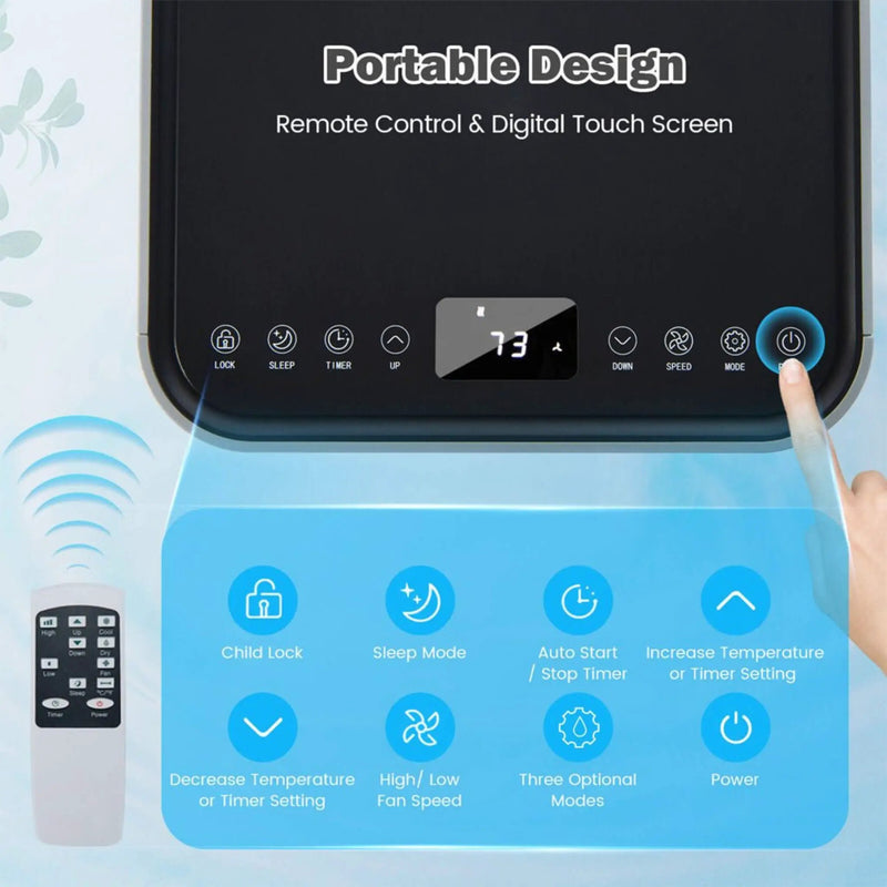 10K BTU Portable Room Air Conditioner Unit With Dehumidifier And Fan Mode (SAK30782) by SAKSBY WHOLESALE