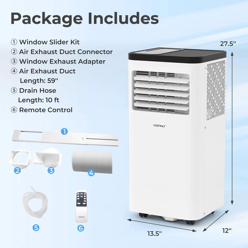 10000 BTU Portable Air Conditioner 3 in 1 Floor AC Unit Fan and Dehumidifier for Room by DirectDeals