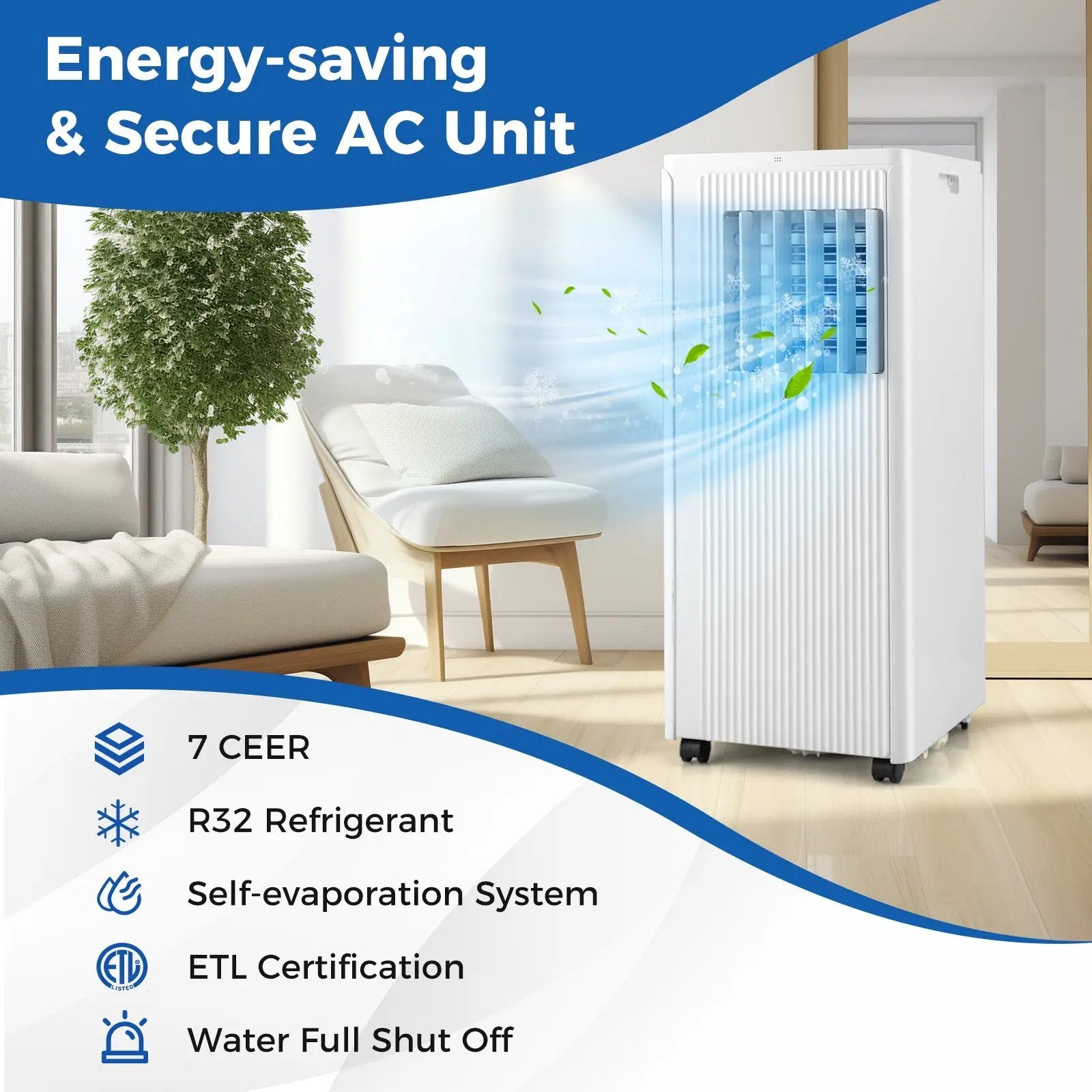 10000 BTU Portable Air Conditioner Cools up to 350 Sq wth 24H Timer by DirectDeals