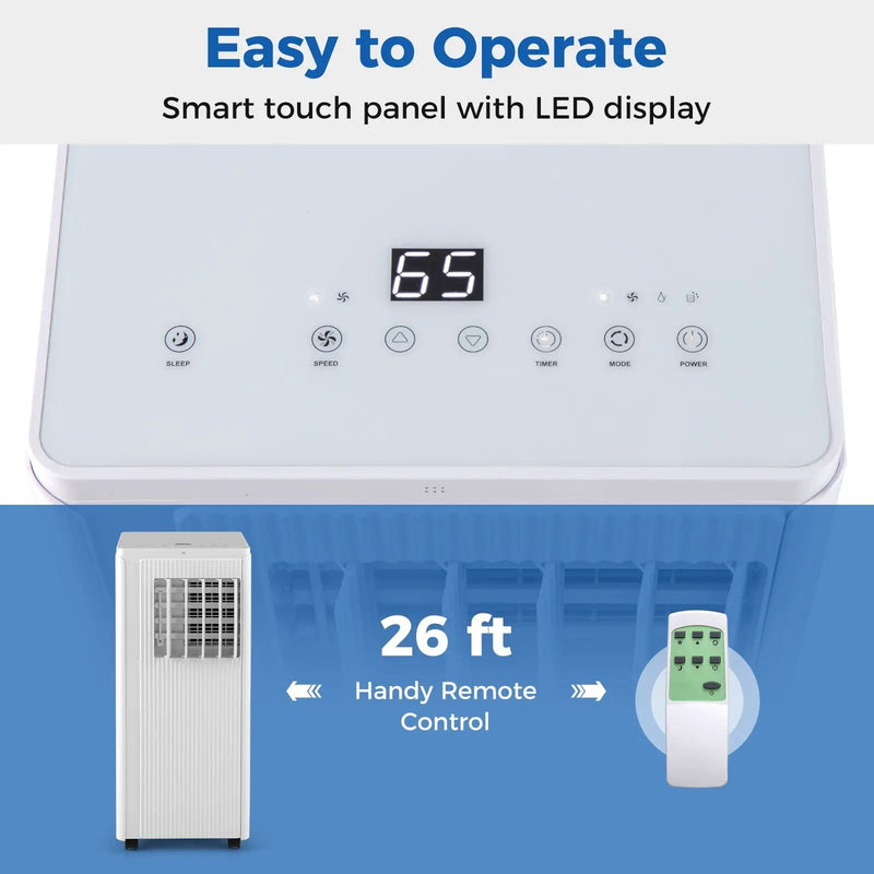 10000 BTU Portable Air Conditioner Cools up to 350 Sq wth 24H Timer by DirectDeals