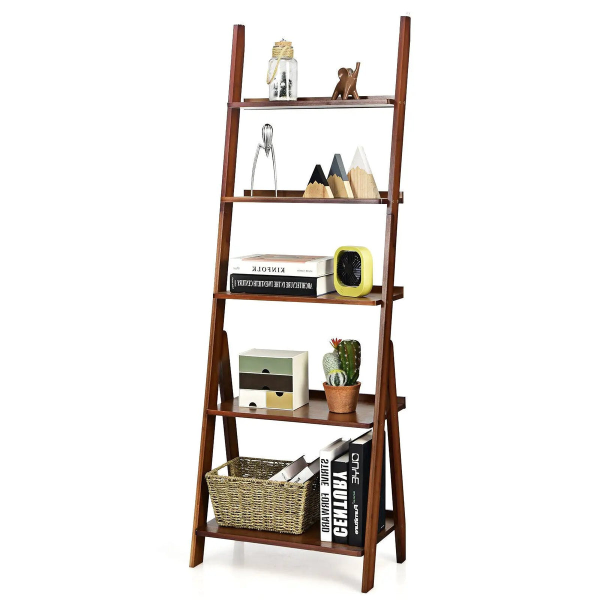 5-Tier Bamboo Ladder Shelf for Home Use, photo 7 of 9
