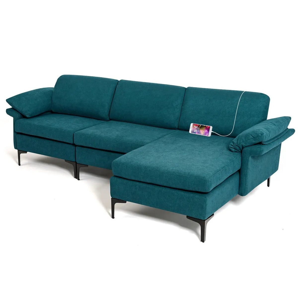 Extra Large Modular L-shaped Sectional Sofa with Reversible Chaise for 4-5 People, photo 28 of 32