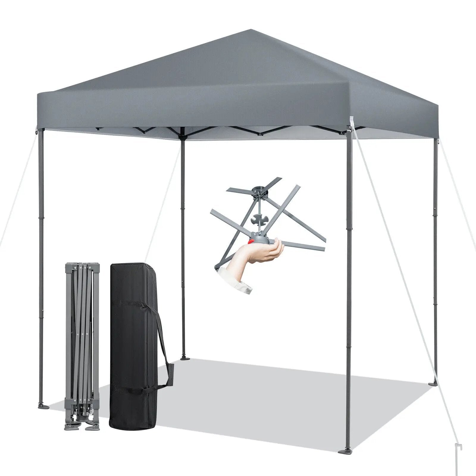 6.6 x 6.6 Feet Outdoor Pop-up Canopy Tent with UPF 50+ Sun Protection by DirectDeals