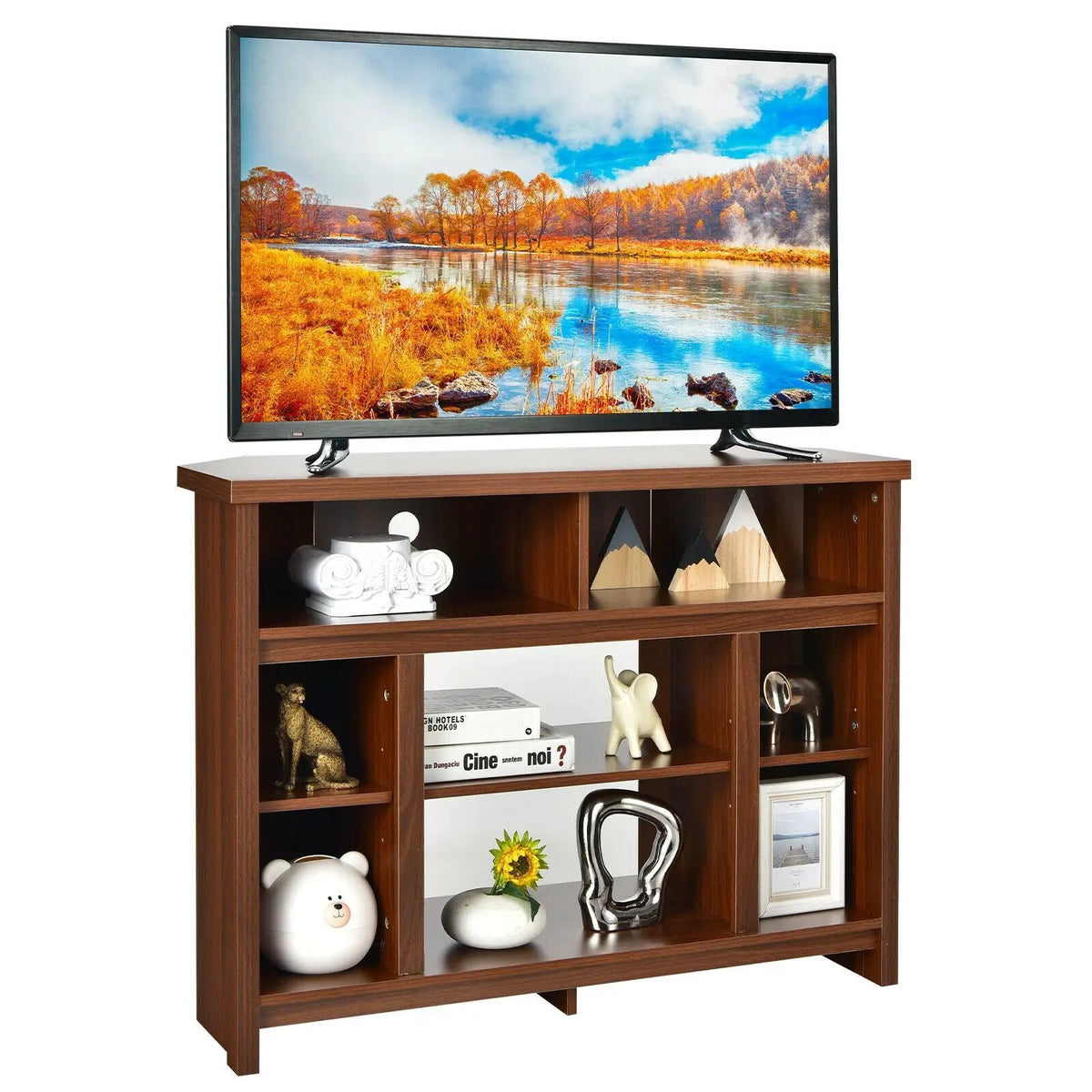 Modern Corner TV Stand with Adjustable Shelves for TVs up to 48 Inch, photo 10 of 24