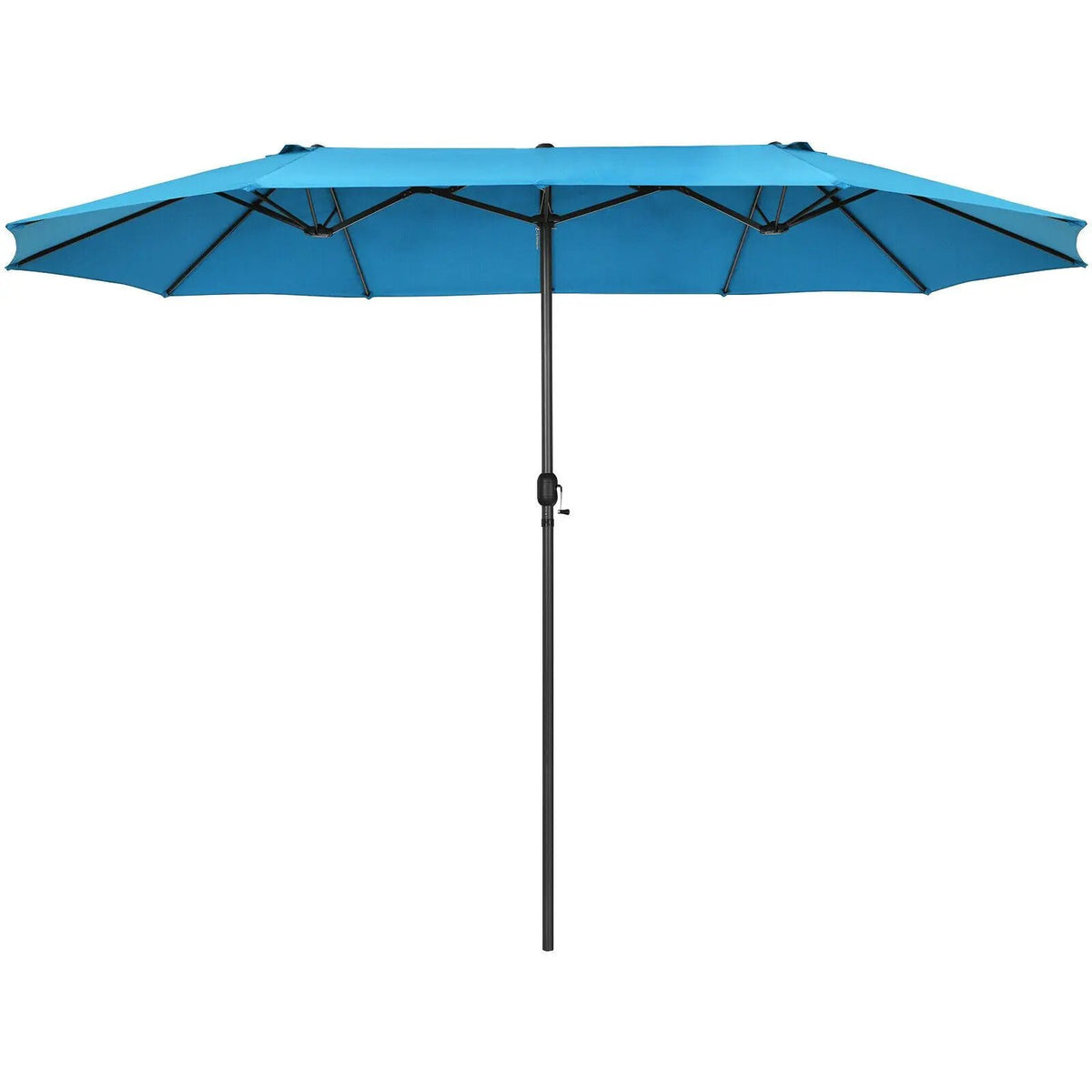 15 Feet Patio Double-Sided Umbrella with Hand-Crank System, photo 4 of 14