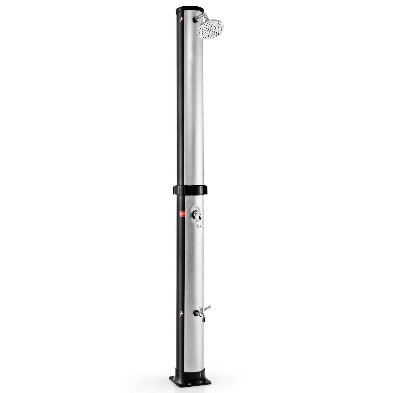 7.2 Feet Solar-Heated Outdoor Shower with Free-Rotating Shower Head by DirectDeals