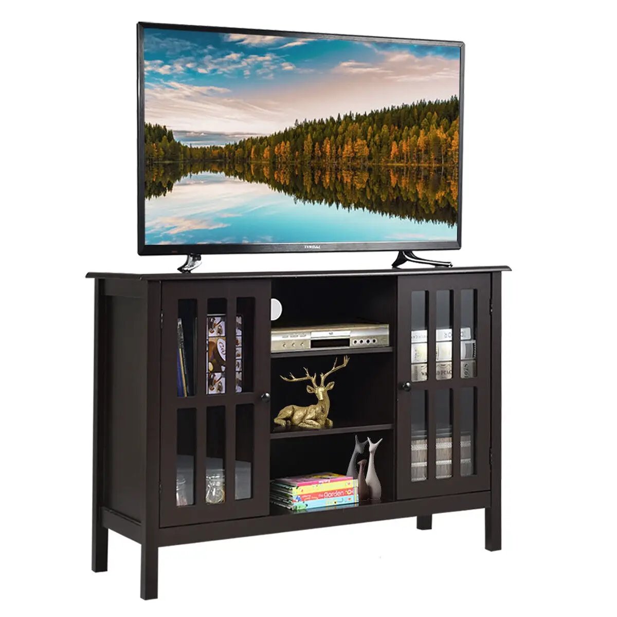 Wooden TV Stand Console Cabinet for 50 Inch TV by DirectDeals