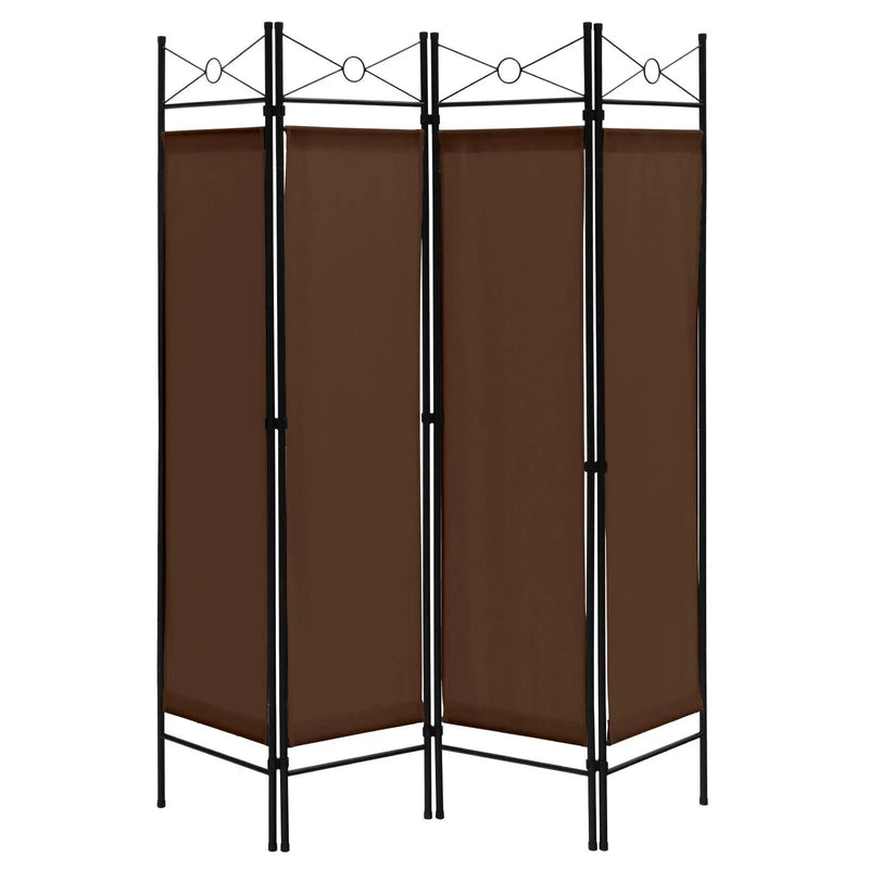 6 Feet 4-Panel Folding Freestanding Room Divider by DirectDeals