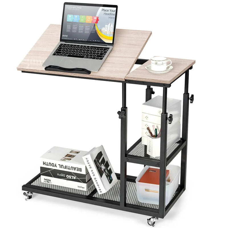 Adjustable C-Shaped Bedside Table by DirectDeals