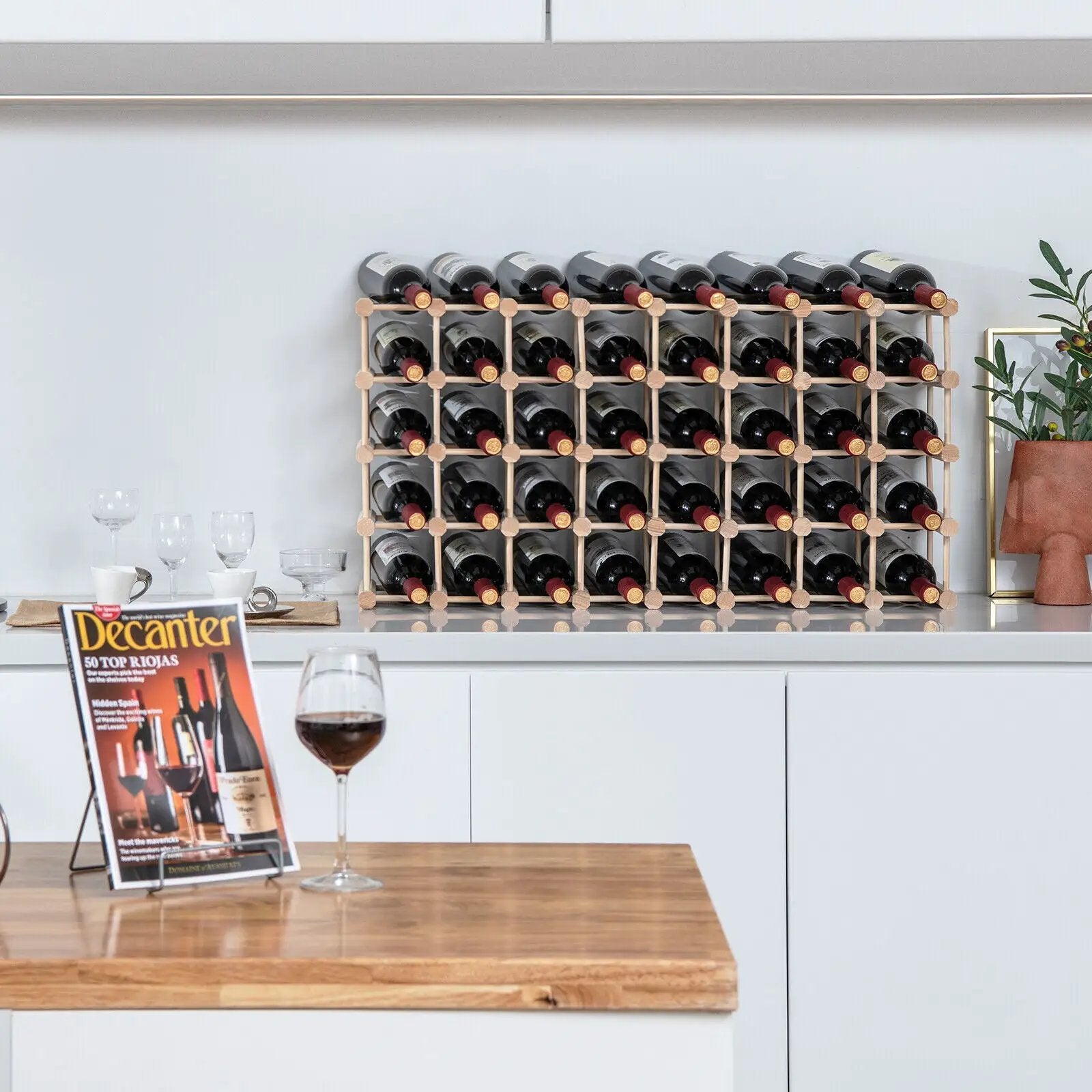 36-Bottle Wooden Wine Rack for Wine Cellar by DirectDeals
