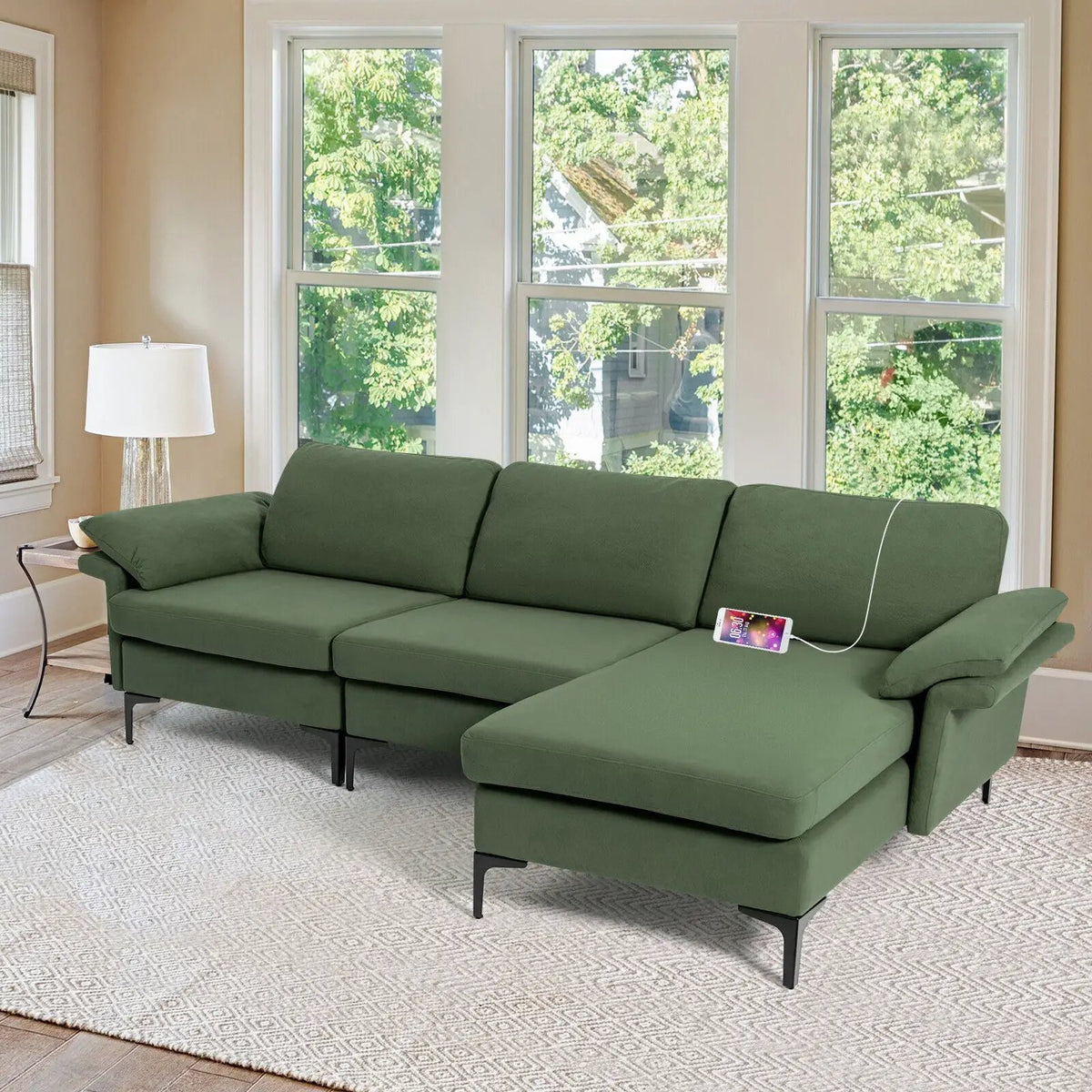 Extra Large Modular L-shaped Sectional Sofa with Reversible Chaise for 4-5 People, photo 6 of 32
