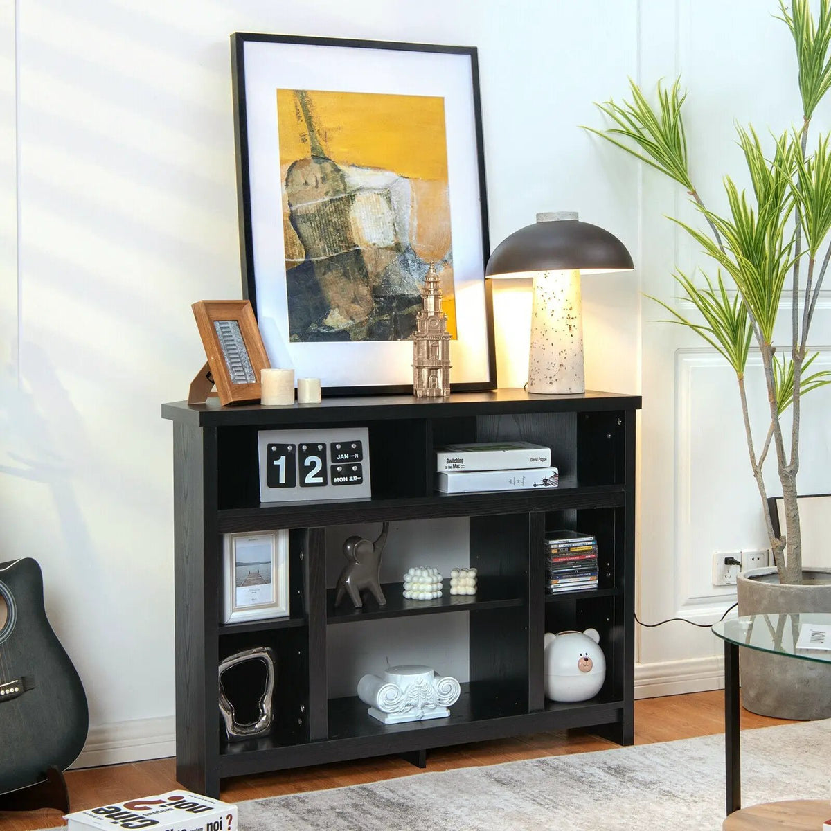Modern Corner TV Stand with Adjustable Shelves for TVs up to 48 Inch, photo 6 of 24