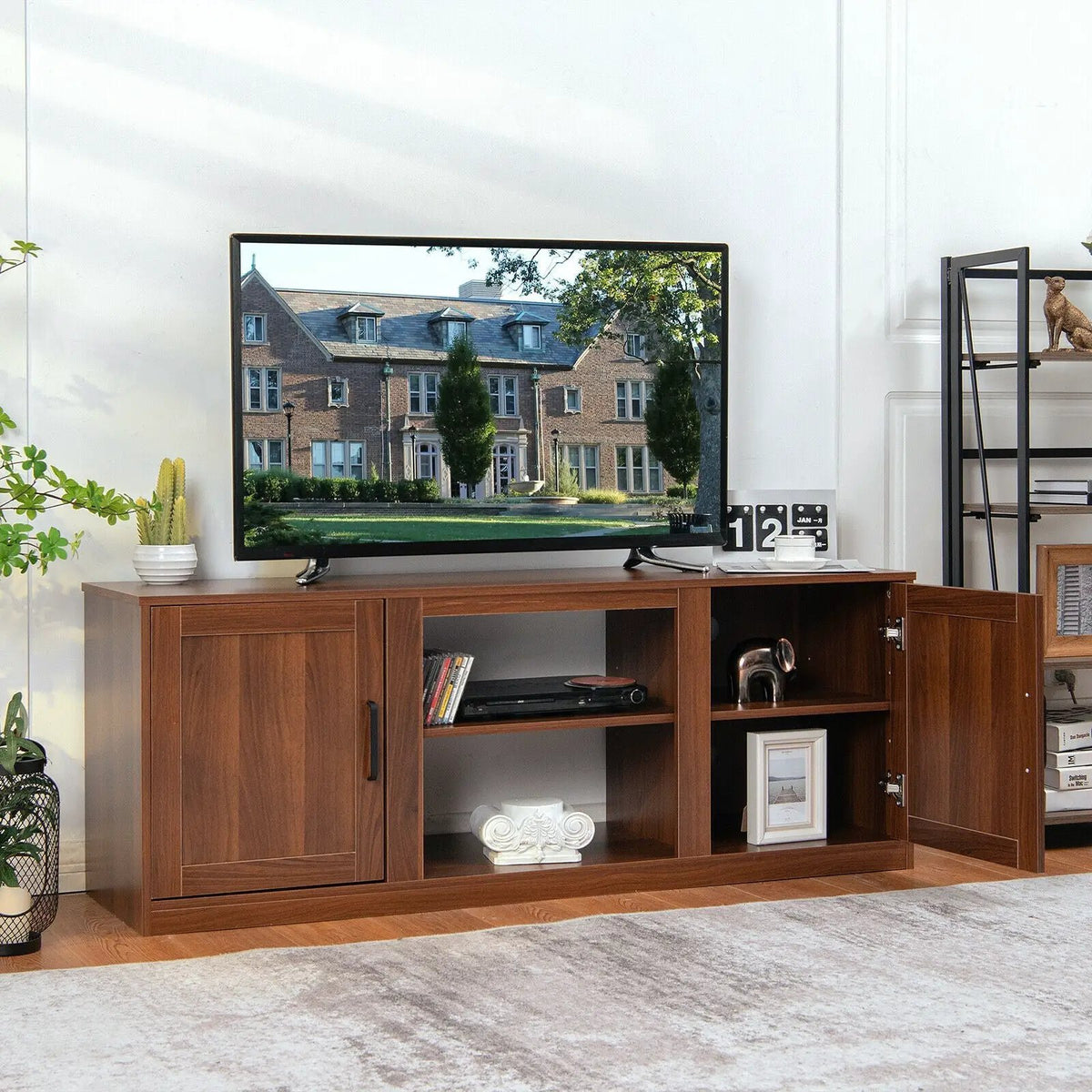 TV Stand with Double Barn Doors for TVs up to 65 Inch, photo 2 of 10