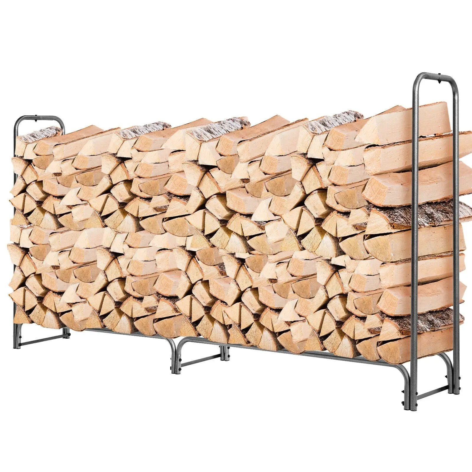 4 Feet/5 Feet/6 Feet/8 Feet Firewood Storage Log Rack by DirectDeals