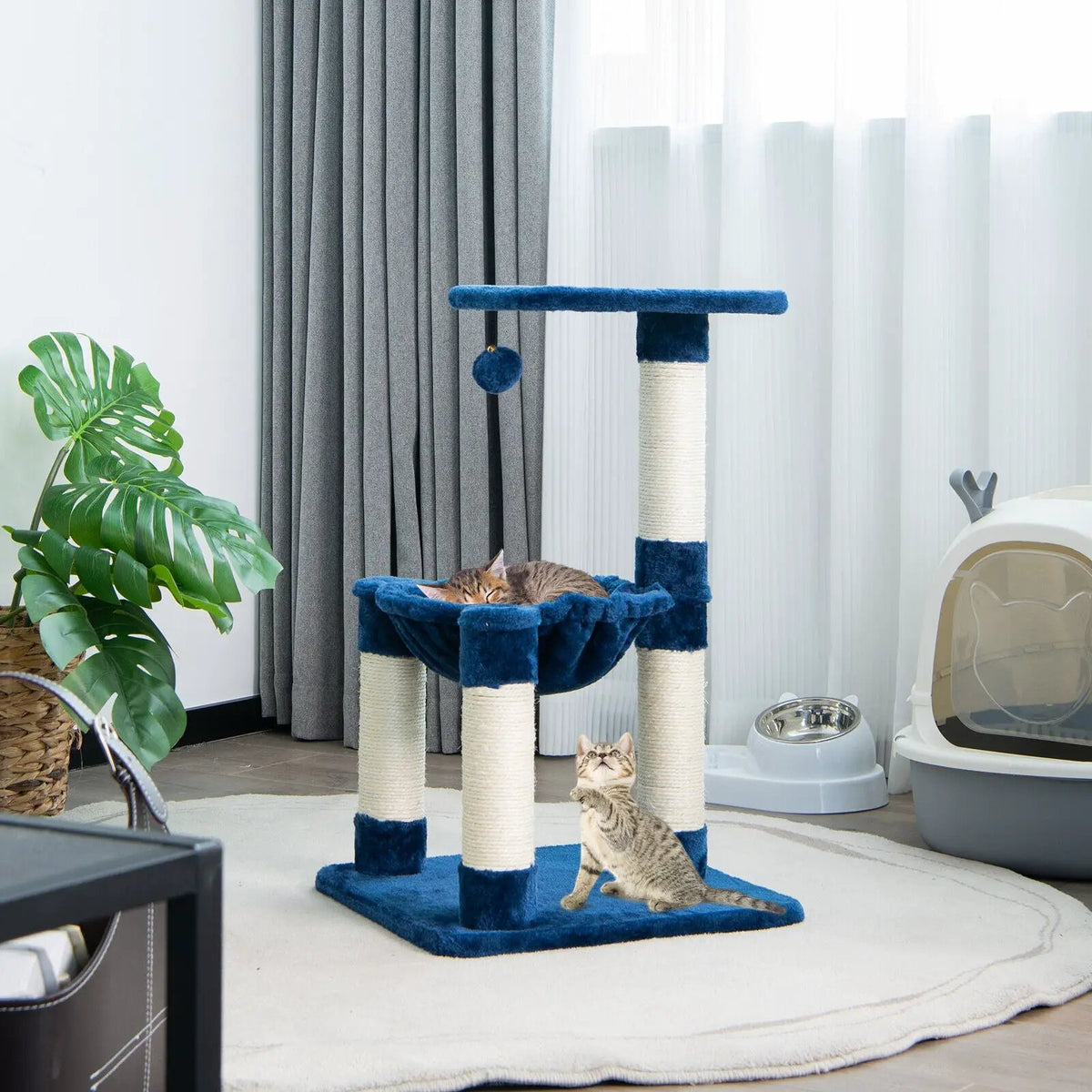 Multi-level Cat Tree with Scratching Posts and Cat Hammock, photo 3 of 16