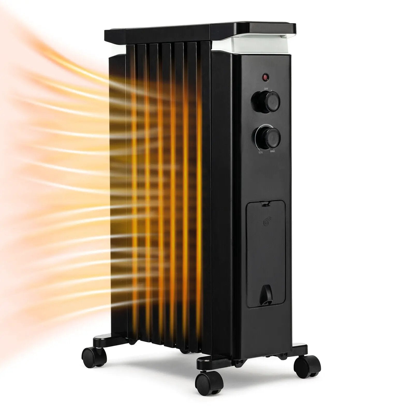 1500W Portable Oil Filled Radiator Heater with 3 Heat Settings by DirectDeals