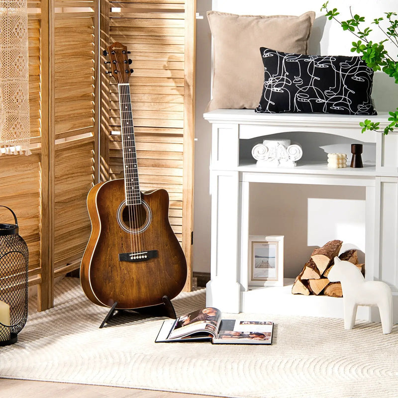 41 Inch Full Size Cutaway Acoustic Guitar Set for Beginner by DirectDeals