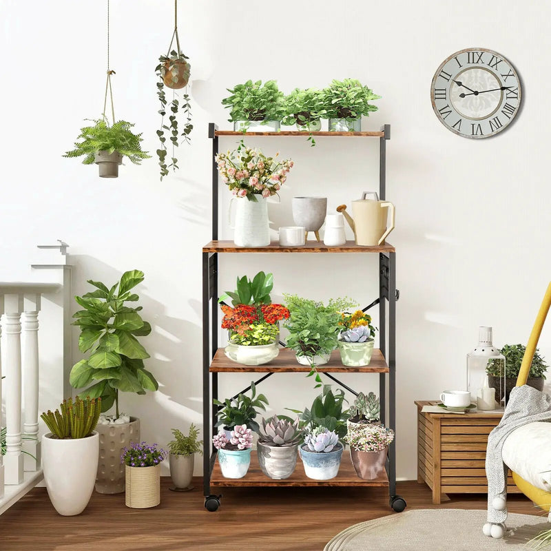 4-Tier Kitchen Baker’s Rack on Wheels by DirectDeals
