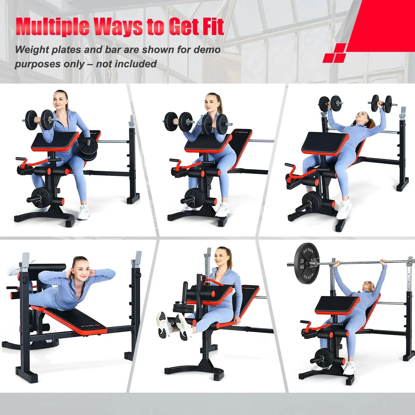 Adjustable Olympic Weight Bench for Full-body Workout and Strength Training by DirectDeals