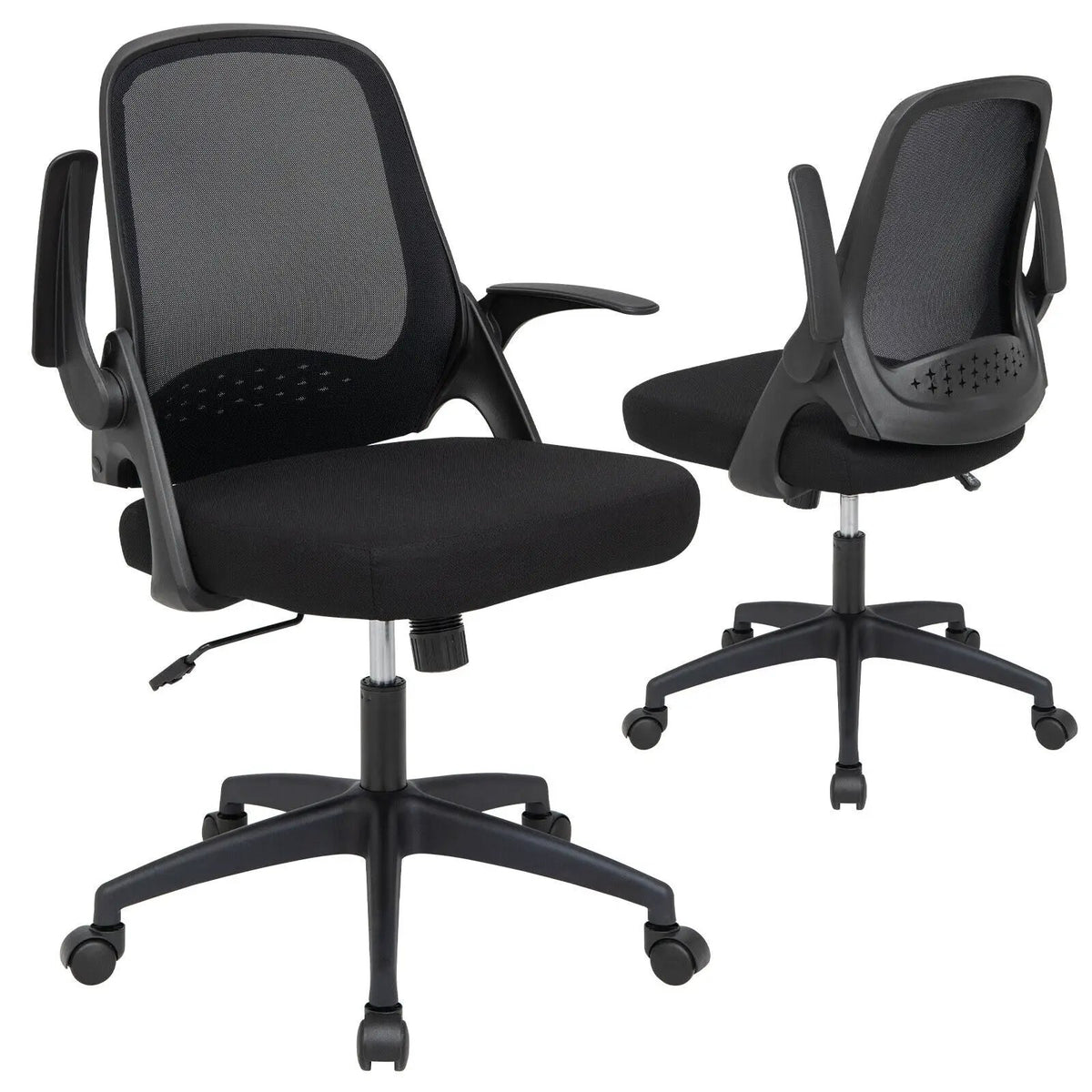 Adjustable Mesh Office Chair Rolling Computer Desk Chair with Flip-up Armrest, photo 8 of 9