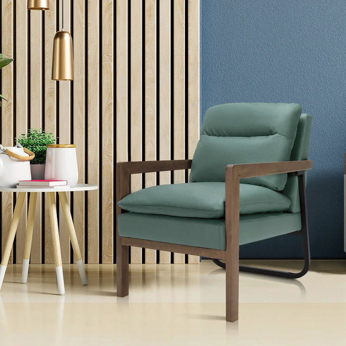 Single Sofa Chair with Extra-Thick Padded Backrest and Seat Cushion, photo 7 of 10