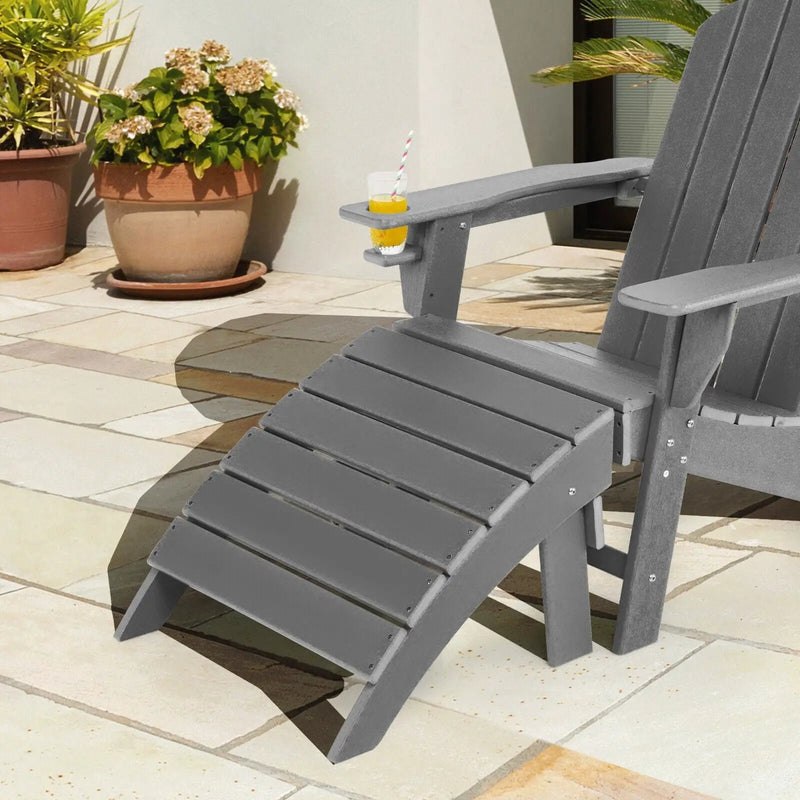 Adirondack Folding Ottoman with All Weather HDPE by DirectDeals