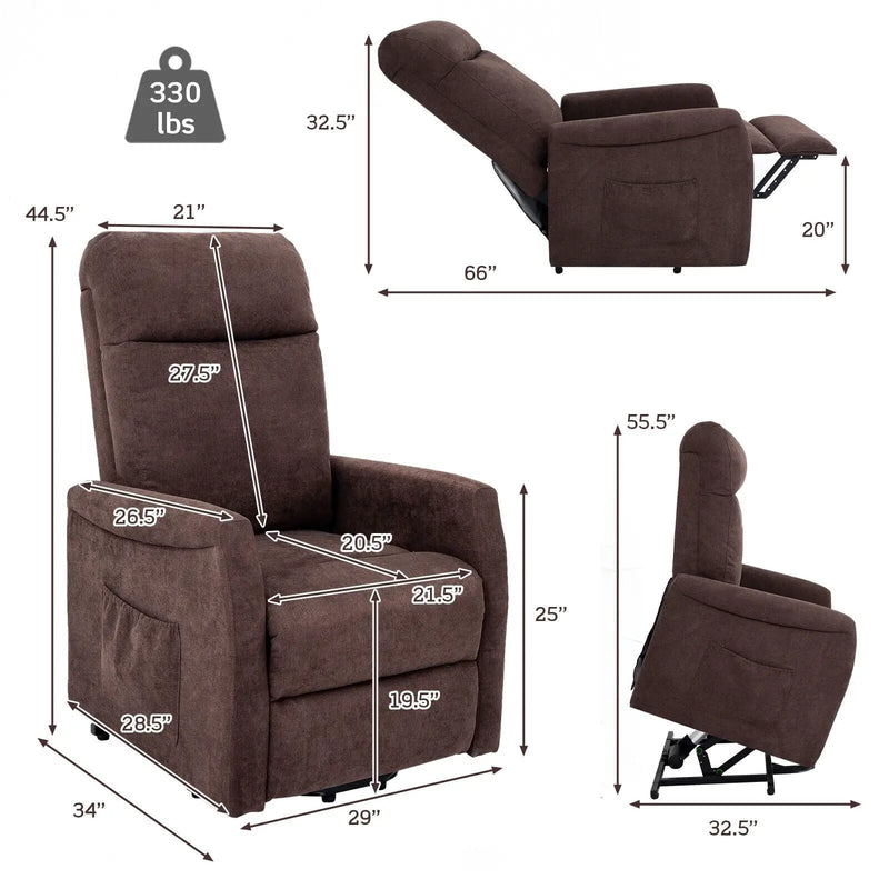 Power Lift Recliner Chair with Remote Control for Elderly by DirectDeals