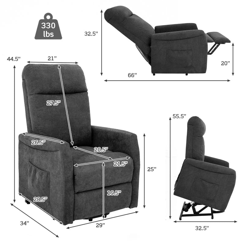 Power Lift Recliner Chair with Remote Control for Elderly by DirectDeals