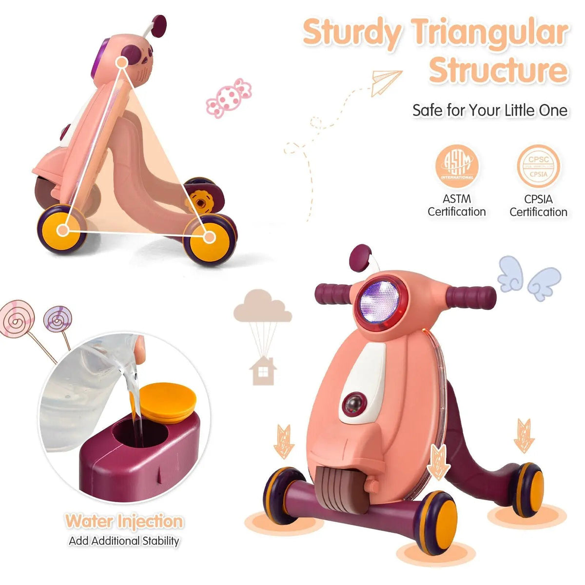 2-in-1 Baby Sit to Stand Learning Walker with Lights and Sounds, photo 7 of 16
