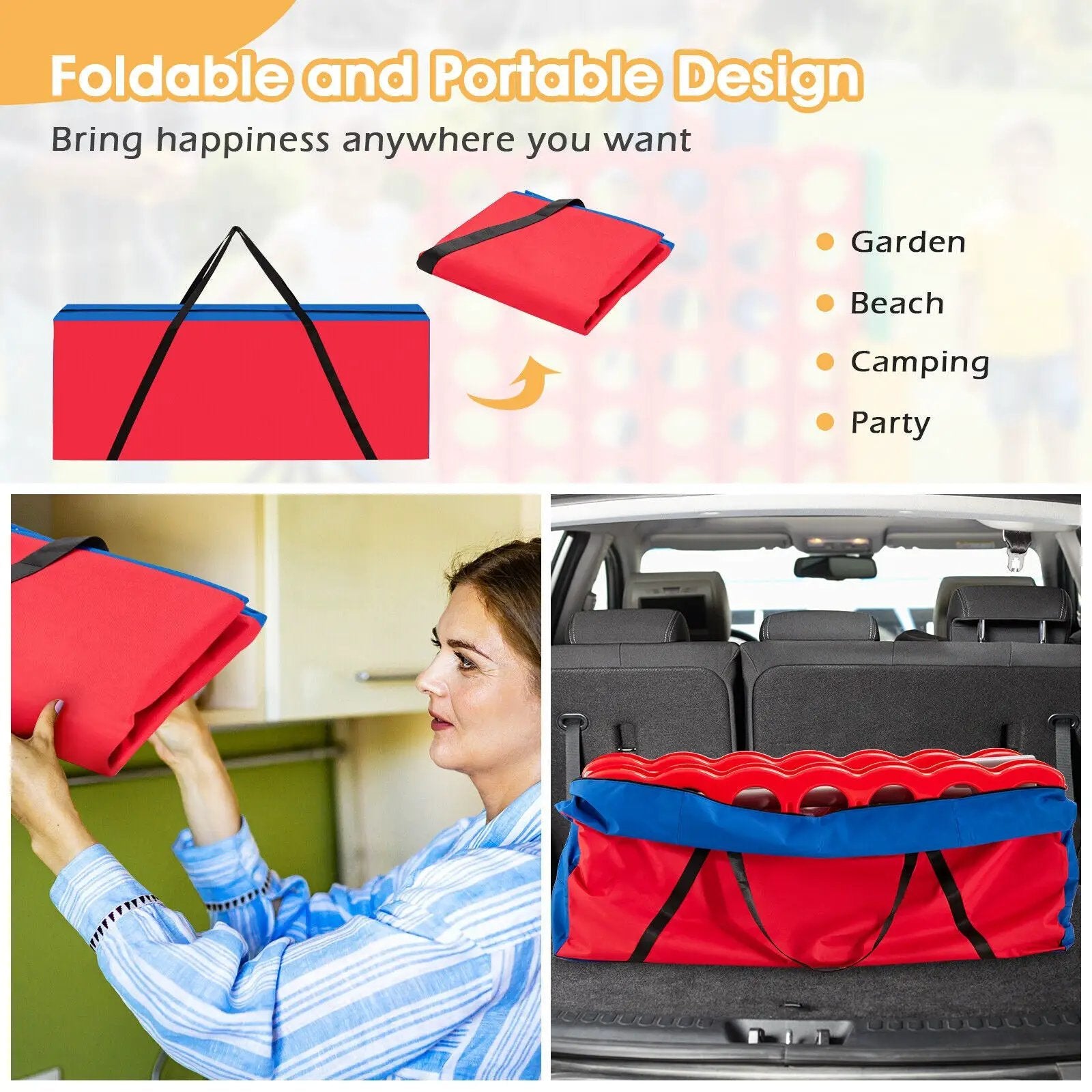 Giant Carry Storage Bag for 4 in a Row Game with Durable Zipper by DirectDeals