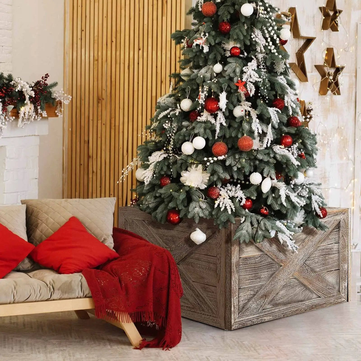 28.5 Inch Wooden Tree Collar Box for Indoor/Outdoor Use, photo 3 of 16