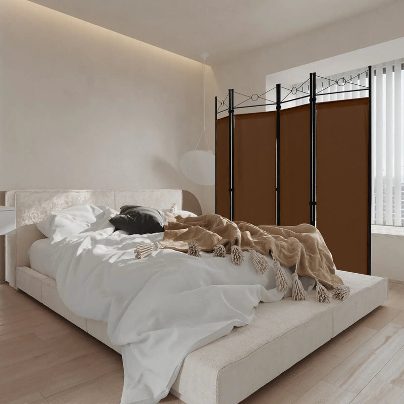 6 Feet 4-Panel Folding Freestanding Room Divider by DirectDeals