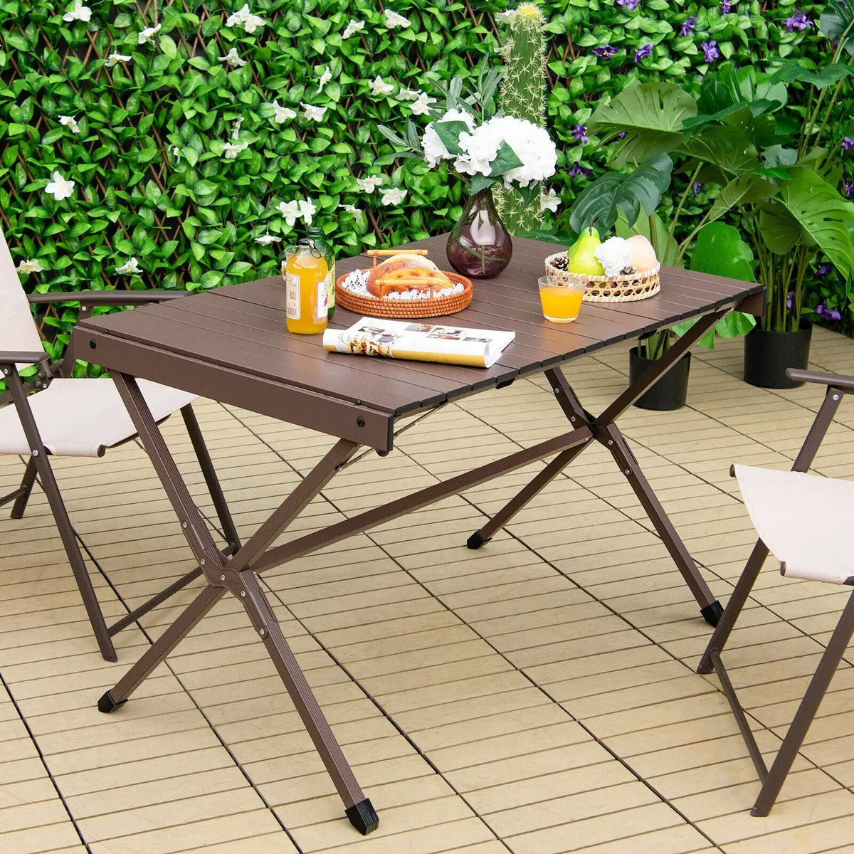 4-6 Person Portable Aluminum Camping Table with Carrying Bag, photo 2 of 7