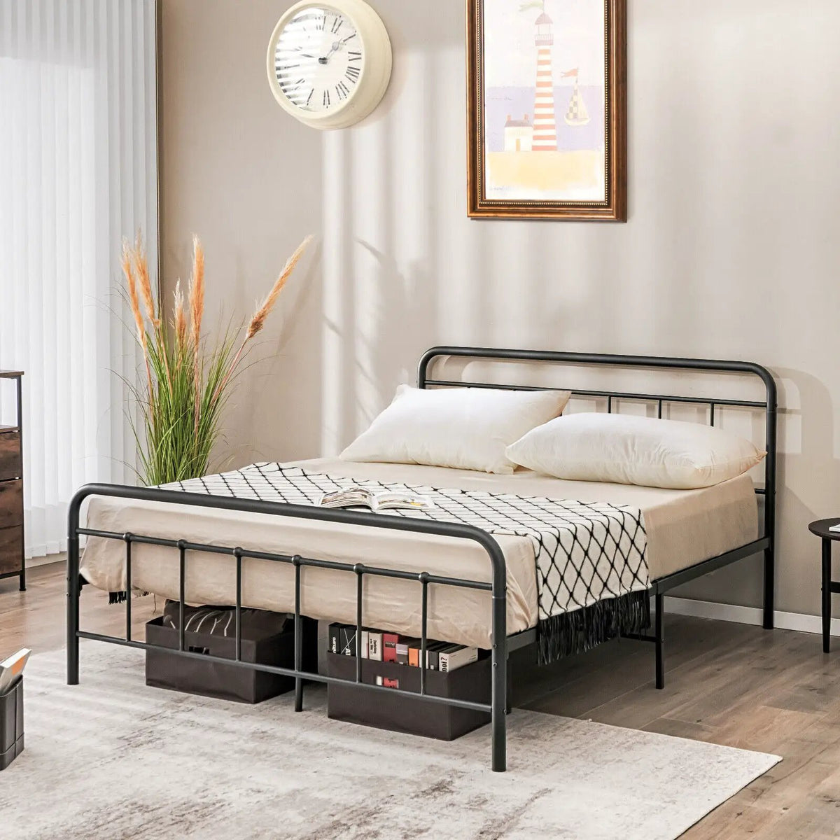 Heavy Duty Metal Platform Bed Frame with Headboard, photo 3 of 16