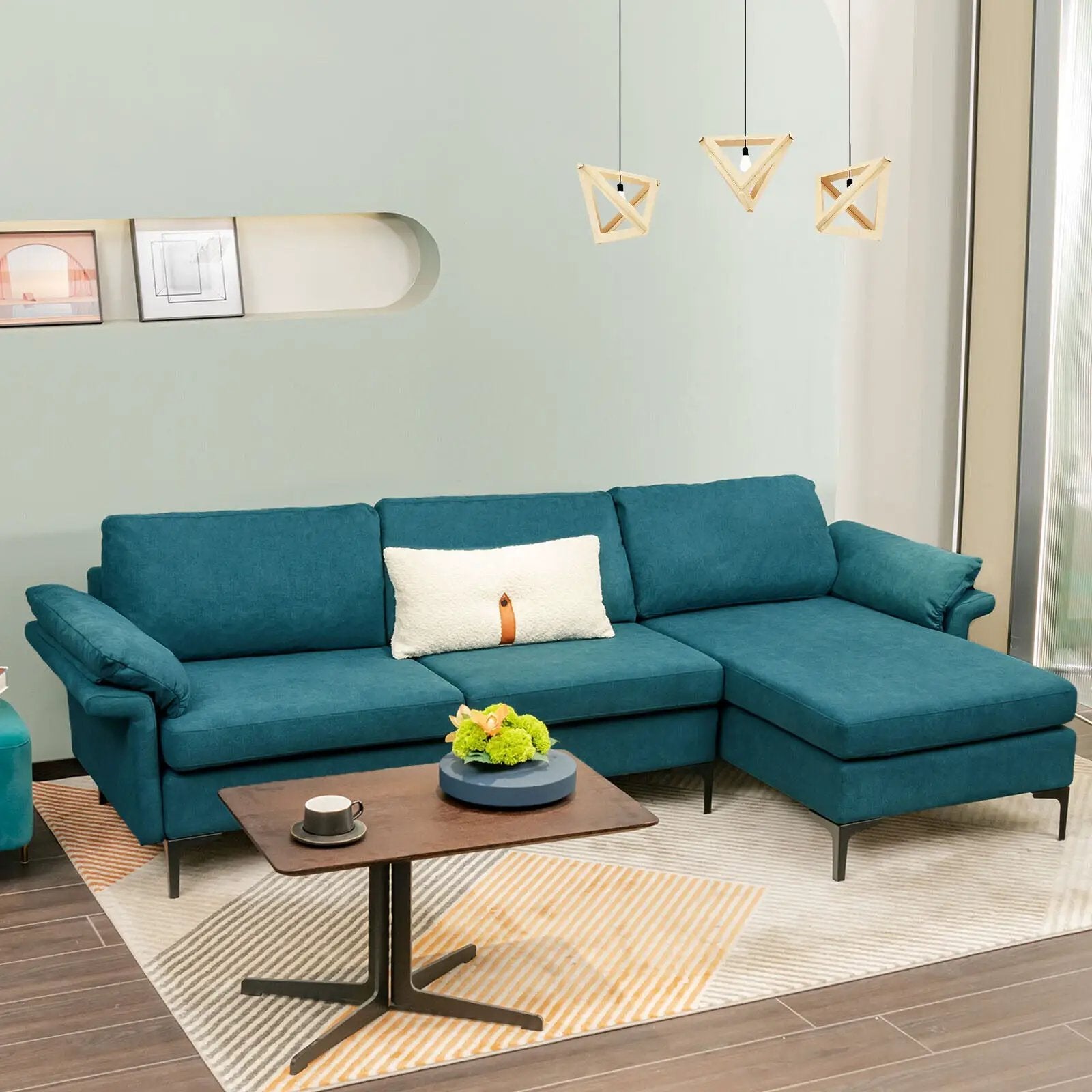 Extra Large Modular L-shaped Sectional Sofa with Reversible Chaise for 4-5 People by DirectDeals