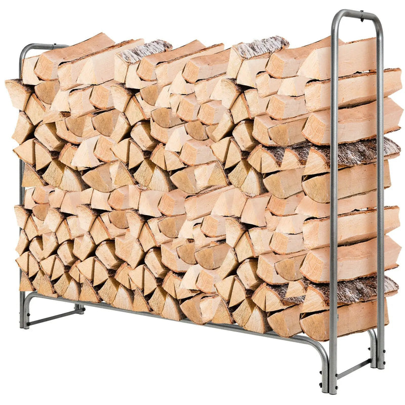 4 Feet/5 Feet/6 Feet/8 Feet Firewood Storage Log Rack by DirectDeals